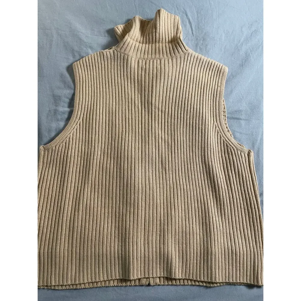 Vtg. Designer's Studio Originals Leather and Embroidered Vest SZ XL Y2K/ 90s